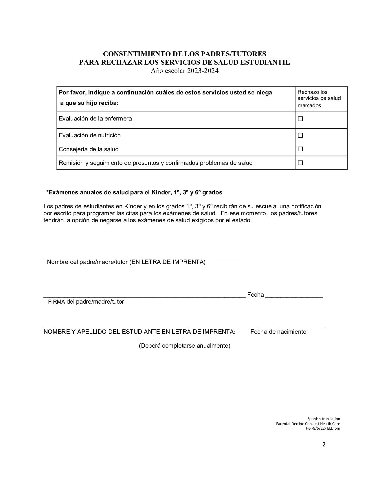  Parental Consent for Healthcare 2023 SP pg2